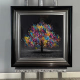 Pagazzi Small Multicolour Tree 40x40 Framed Wall Art
