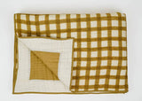 Casa by Josephine Jenno Soft Cotton Mustard Grid Quilt