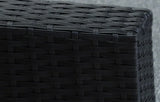 MINT Outdoor Stockholm 6 Seater Black Rattan Corner Set & Cover Bundle