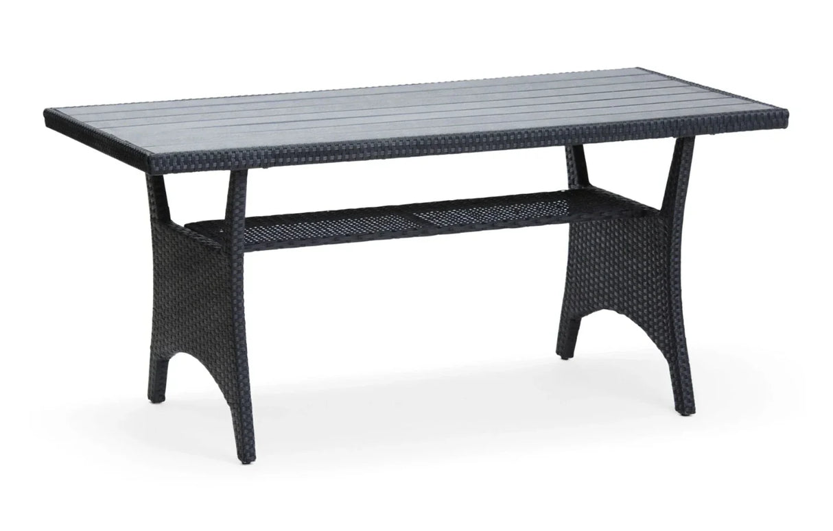 MINT Outdoor Stockholm 6 Seater Black Rattan Corner Set & Cover Bundle
