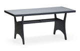 MINT Outdoor Stockholm 6 Seater Black Rattan Corner Dining Lounge Set