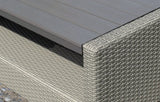 MINT Outdoor Stockholm Grey 4 Seater Rattan Chaise Lounge Set & Armchair