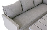 MINT Outdoor Stockholm 6 Seater Grey Rattan Corner Set & Cover Bundle
