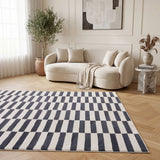 The Rugs Loft Striped Blue Rug