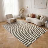 The Rugs Loft Striped Green Rug
