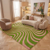 The Rugs Joli Striped Green Pink Rug