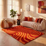 The Rugs Joli Striped Red Orange Rug