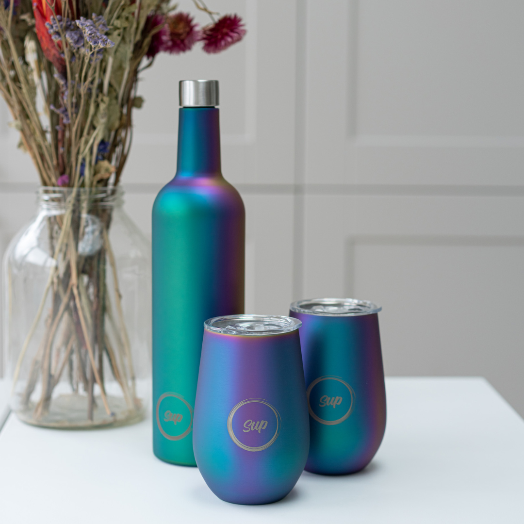Sup drinkware Insulated Wine Bottle & Tumbler Gift Set Galaxy