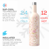 Sup drinkware Insulated Wine Bottle Flowers