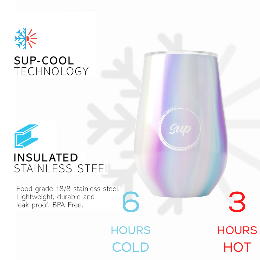Sup drinkware Insulated Wine Bottle & Tumbler Gift Set Holographic