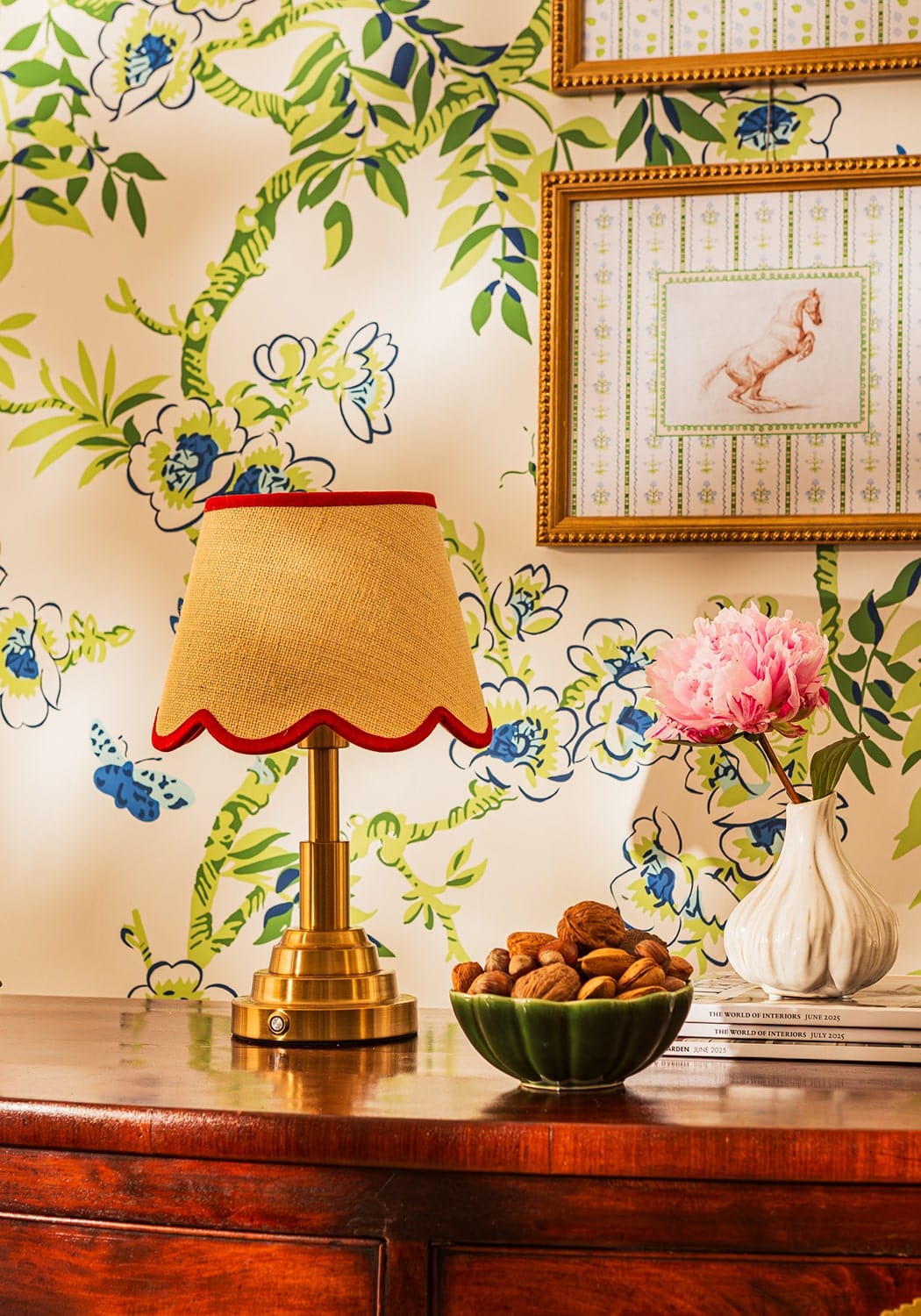 Casa by Josephine Jenno Sweet Red Trim Lampshade