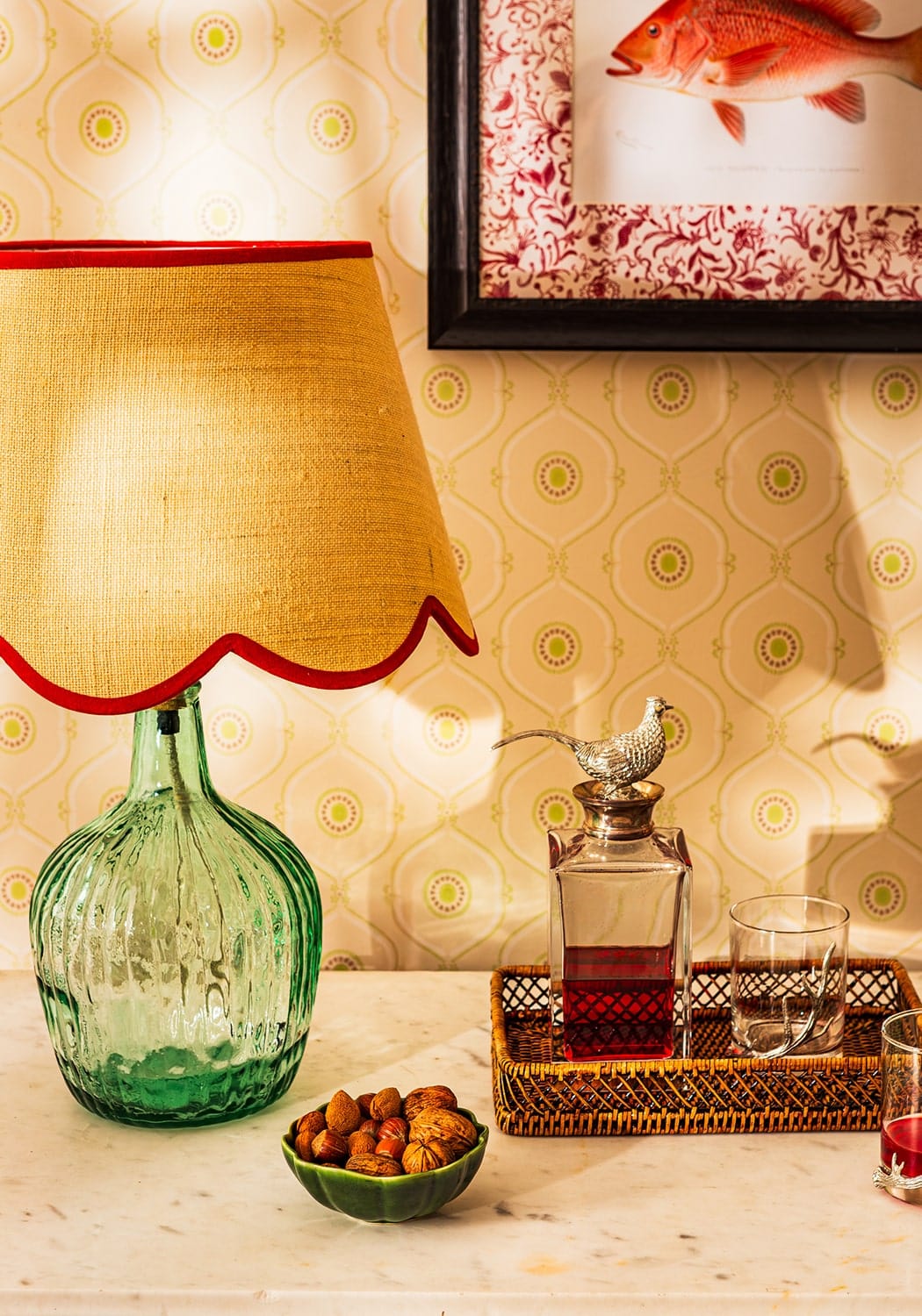 Casa by Josephine Jenno Sweet Red Trim Lampshade