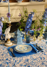 Casa by Josephine Jenno Belgravia Bloom Cotton Tablecloth - Blue
