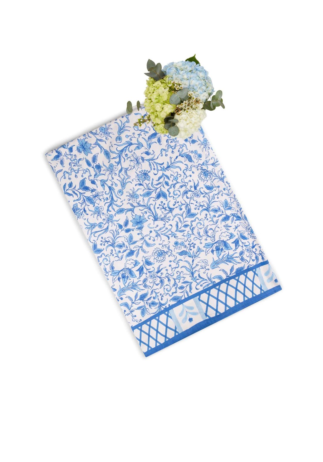 Casa by Josephine Jenno Belgravia Bloom Cotton Tablecloth - Blue