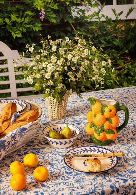 Casa by Josephine Jenno Belgravia Bloom Cotton Tablecloth - Blue