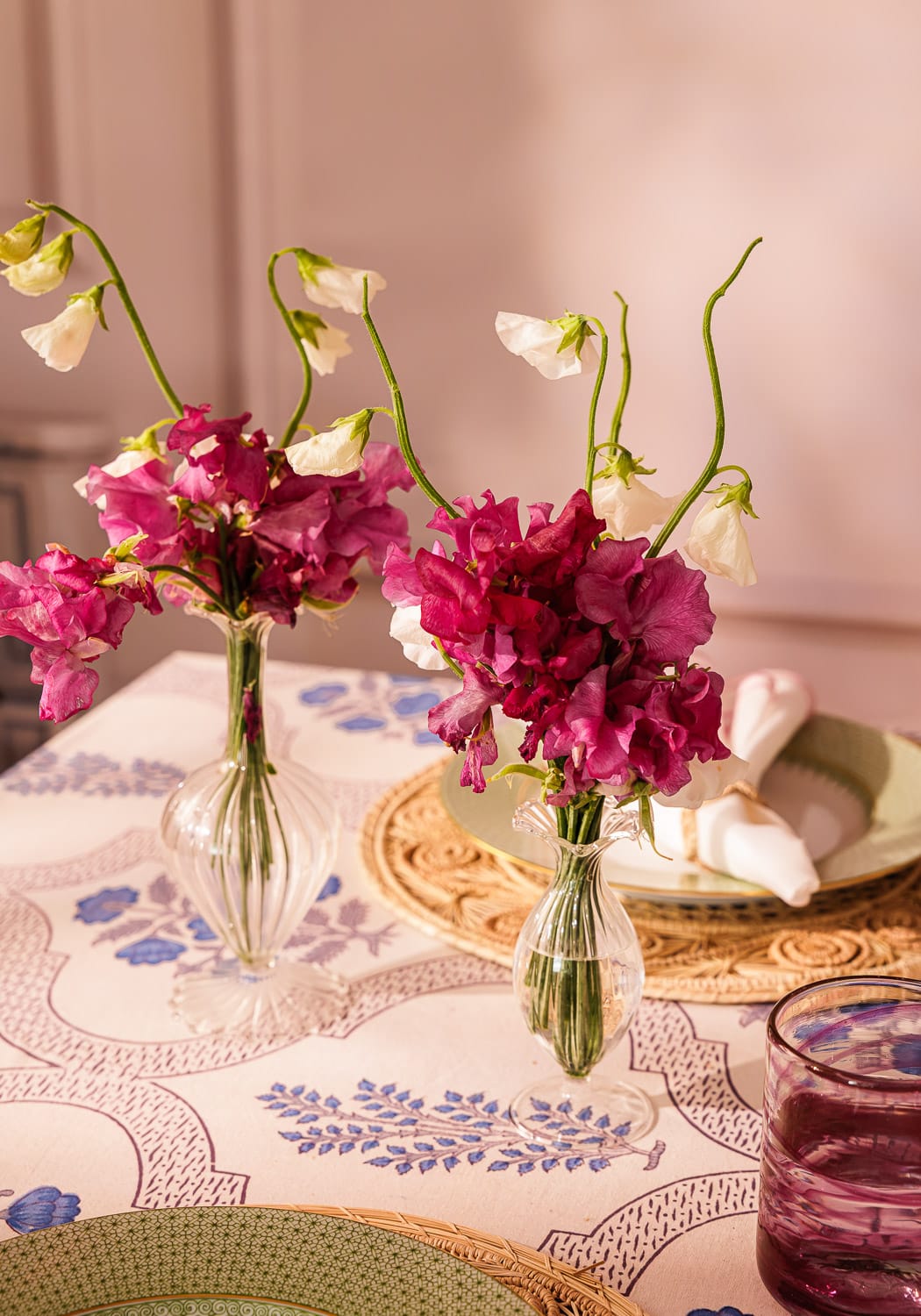 Casa by Josephine Jenno Flora Blue Tablecloth