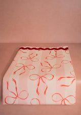 Kensington Bow Pink Cotton Tablecloth with Ric Rac | Casa by Josephine Jenno