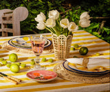 Casa by Josephine Jenno Lucinda Yellow Stripe Linen Tablecloth
