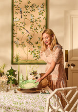 Casa by Josephine Jenno Pretty Meadow Green Floral Cotton Tablecloth