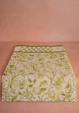 Casa by Josephine Jenno Pretty Meadow Green Floral Cotton Tablecloth