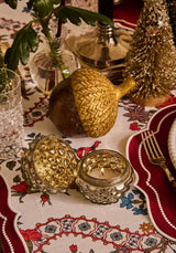 Casa by Josephine Jenno Sommerset Scroll Red Cotton Tablecloth