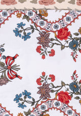 Casa by Josephine Jenno Sommerset Scroll Red Cotton Tablecloth
