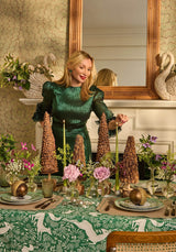 Casa by Josephine Jenno Wycliffe Woodland Green Cotton Tablecloth
