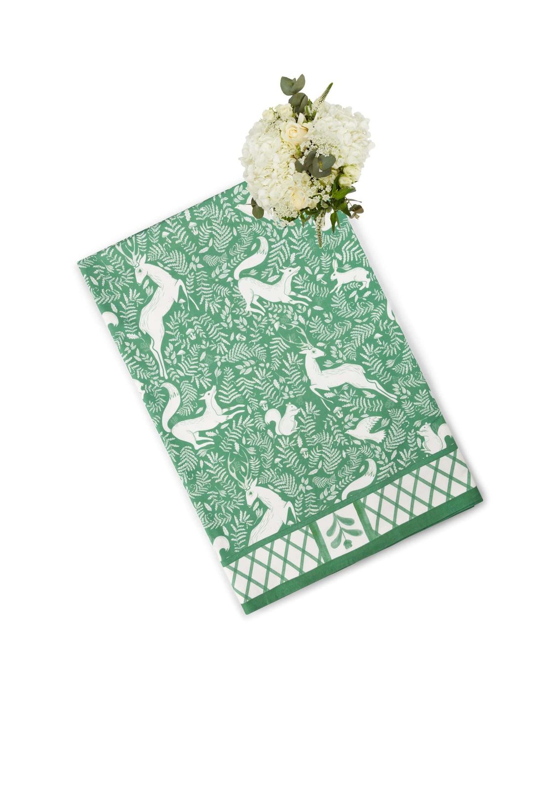 Casa by Josephine Jenno Wycliffe Woodland Green Cotton Tablecloth