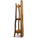 Yorkshire Bonsai Natural Teak Corner Shelf 3 Tier 90cm