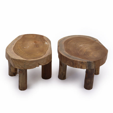 Yorkshire Bonsai Teak Bonsai Display Pad Wooden Stand - 27x15cm