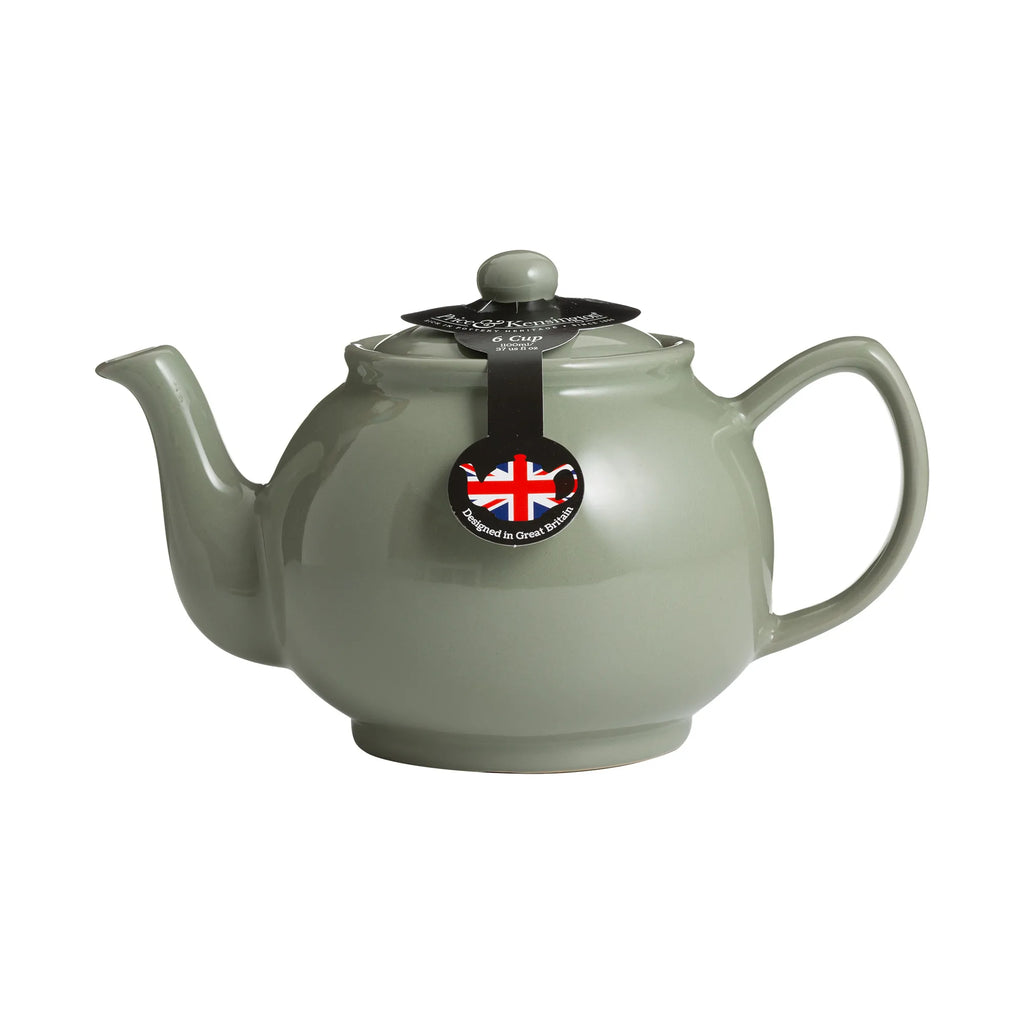 Price & Kensington Stoneware Sage Green Teapot, 6 Cup, 1100ml