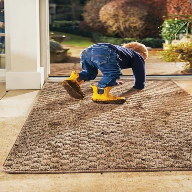 Textured Washable Mat and Runner Dots Design by The Rugs