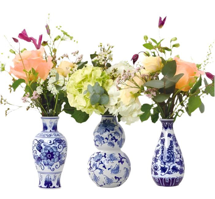 Casa by Josephine Jenno Three Delft Bud Vases