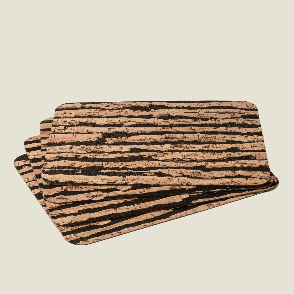 Portuguese Treasures Tiger Design Rectangular Cork Placemats