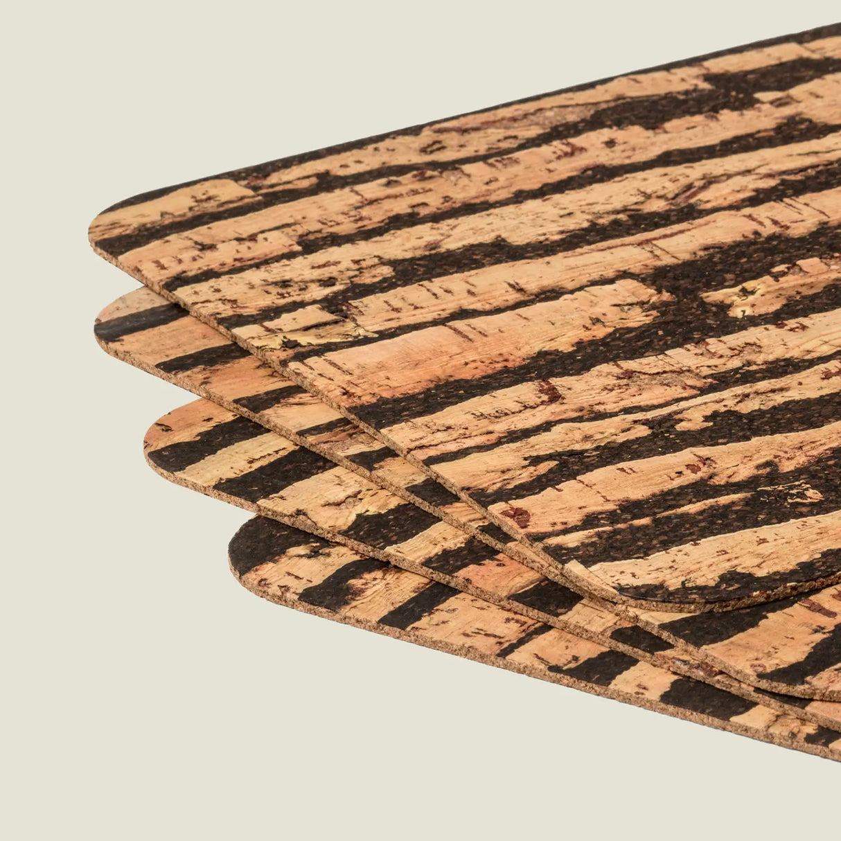 Portuguese Treasures Tiger Design Rectangular Cork Placemats