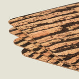 Portuguese Treasures Tiger Design Rectangular Cork Placemats