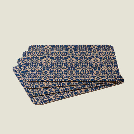 Portuguese Treasures Tile Design Rectangular Cork Placemats