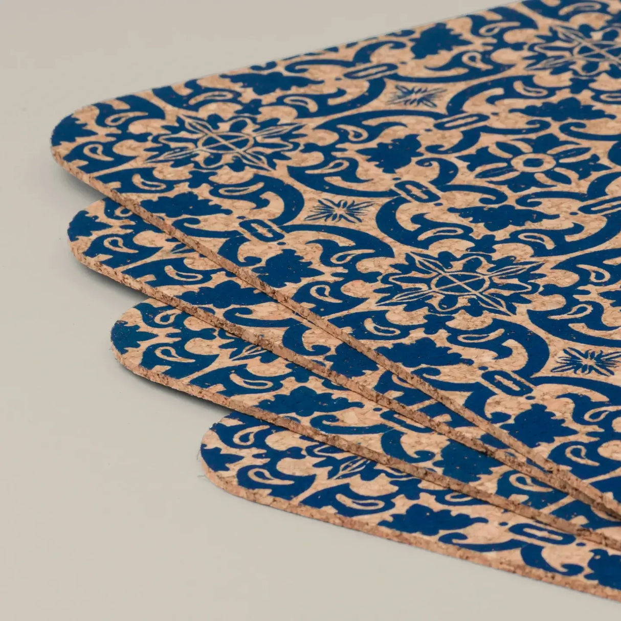 Portuguese Treasures Tile Design Rectangular Cork Placemats
