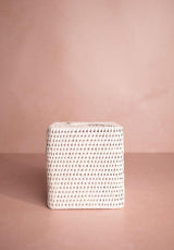 Casa by Josephine Jenno Rattan Tissue Box Cover - White