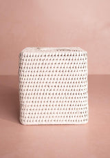 Casa by Josephine Jenno Rattan Tissue Box Cover - White
