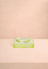Casa by Josephine Jenno Chelsea Glass Trinket Tray Yellow/Green