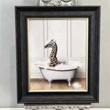 Giraffe in Tub Wall Art - 50x40cm