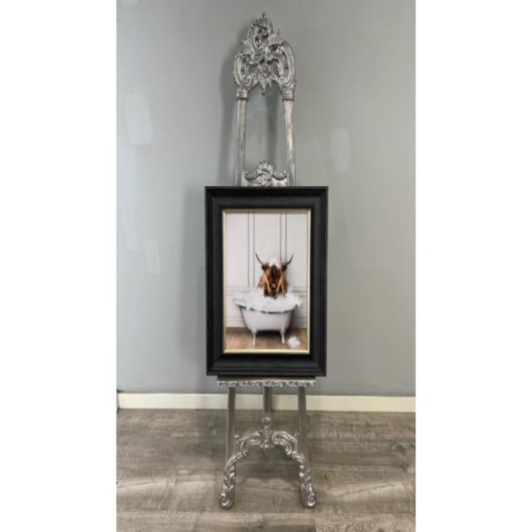 Pagazzi Highland Cow in Tub 50x40 Framed Wall Art