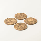 Portuguese Treasures Round Black Twist Cork Coasters