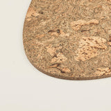 Portuguese Treasures Black Twist Pebble Shape Cork Placemat