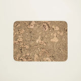 Portuguese Treasures Twist Black Rectangular Cork Placemats - 40x30cm