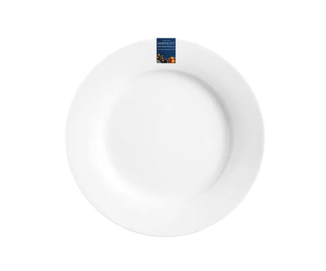 Price & Kensington Simplicity Rimmed Salad Porcelain Plate, 23 cm, White