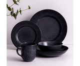 Mason Cash Reactive Linear Dinner Plate, Black, 27cm