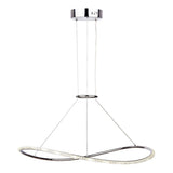 Pagazzi Vail Crystal & Polished Chrome LED Pendant Light - 120cm