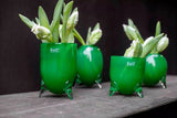 Lowlands Design Evita Mouthblown Glass Vase - Set of 4